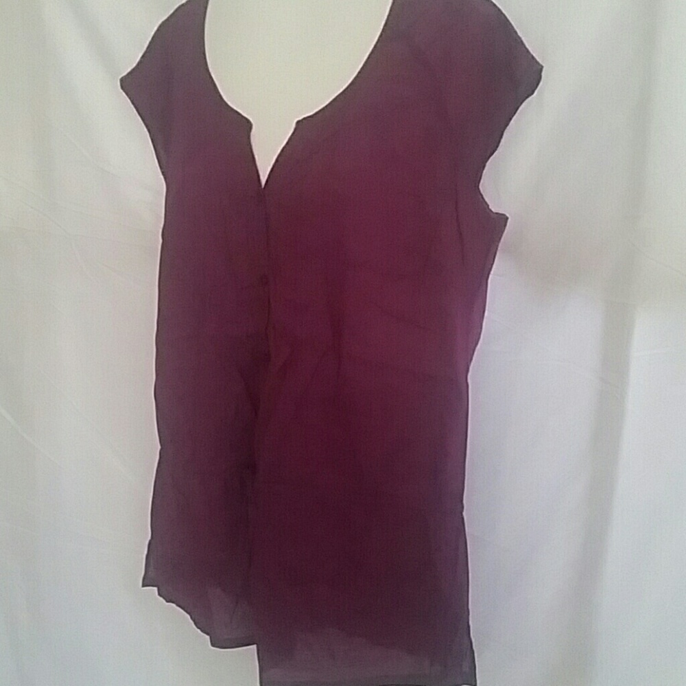 Purple Eddie Bauer Tunic Blouse